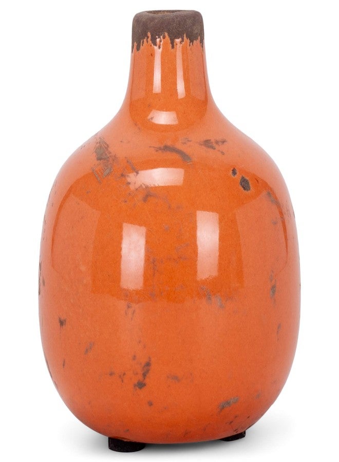 47th & Main Vintage Ceramic Vase Mini, Round Orange - Image 1